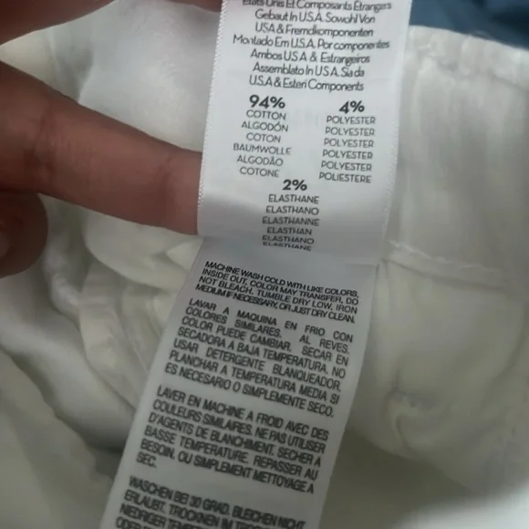 MOTHER the hustler ankle fray white jeans size 27 - Picture 7 of 14